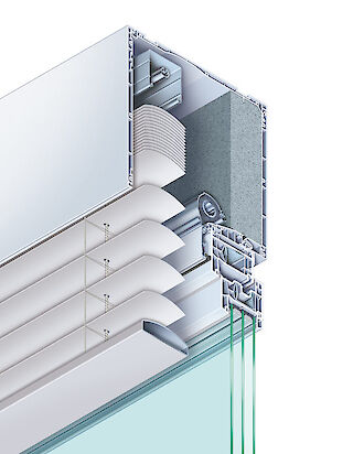 Aufsatzelement mit Raffstore